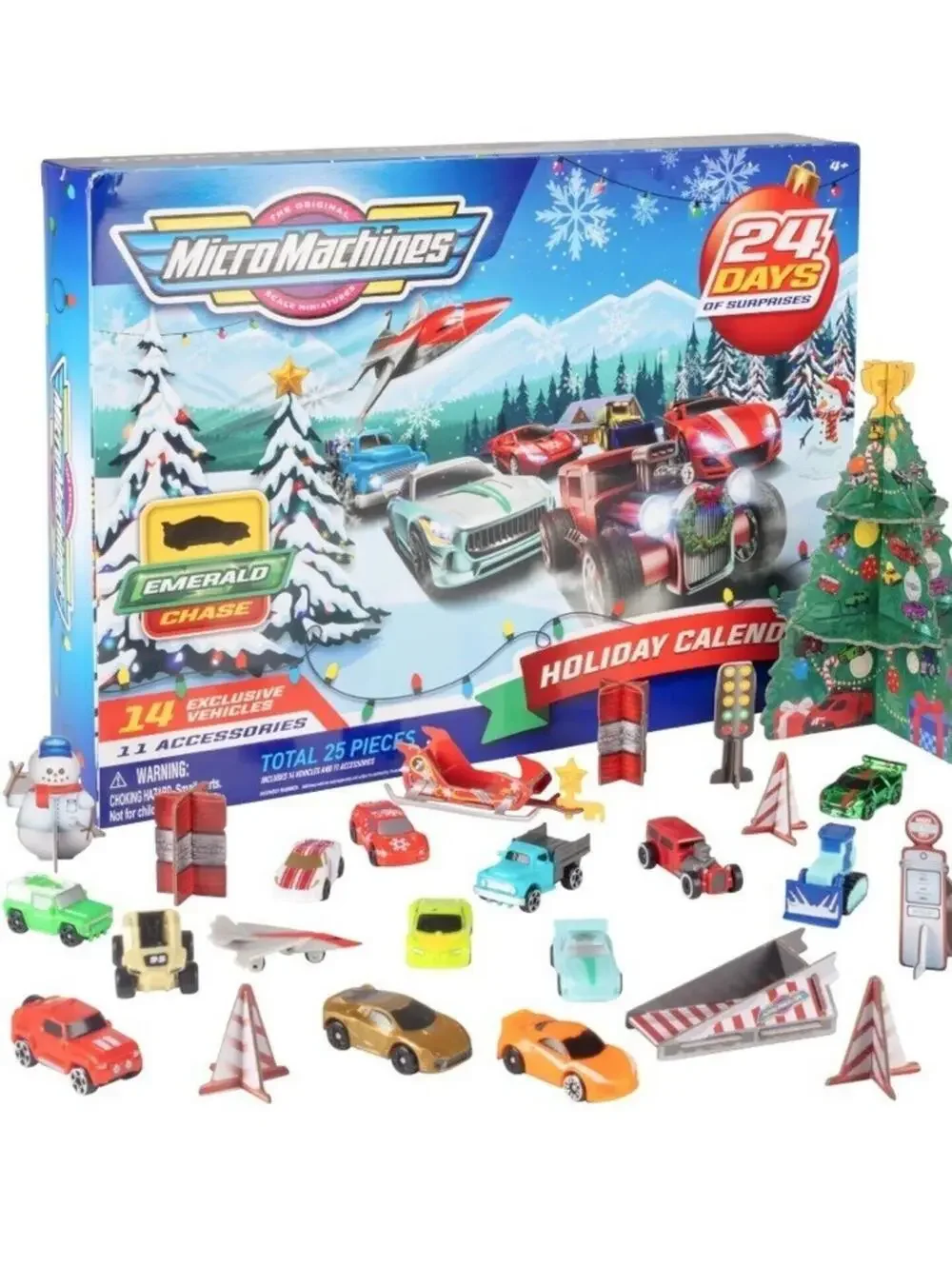 Micro Machines Advent Calendar 24-Day Set Micro Cars & Trucks Holiday Toys